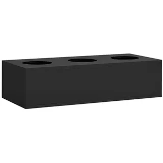 vidaXL Schrank mit Schiebetüren & Pflanzkasten Anthrazit Stahl