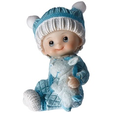 Mopec Babykuchenfigur zur Taufe, 10 cm, Blau