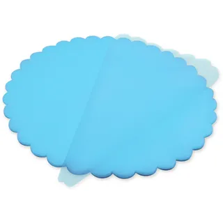 Decoraparty 50 hellblaue Organza-Schleier für Konfekt, Zeremonie, Kommunion, Taufe, für Jungen, Konfirmation, runder Feenschleier, Himmelblau – Durchmesser: 24 cm