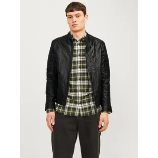 Jack & Jones Lederjacke »JJERICHARD LEATHER JACKET NOOS«, schwarz