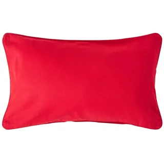 Homescapes Kissenhülle rot 30/50 cm, 100% Baumwolle , Textil , Uni , Rechteckig , 30x50 cm , Oeko-Tex® , Heimtextilien, Bezüge, Kissenbezüge