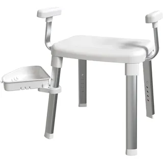 Bischof Duschhocker Tray Comfort mit schwenkbarer Ablage weiß