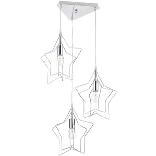 Kinderhängeleuchte , Chromfarben , Metall , 120 cm , Lampen & Leuchten, Innenbeleuchtung, Kinderzimmerlampen, Kinderhängeleuchten