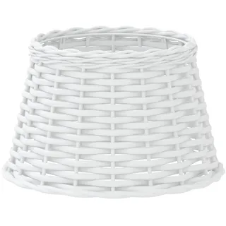 Lampenschirm Weiß Ø38x23 cm Korbweide - Weiß
