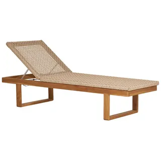 VCM Derby Sonnenliege 190 x 65 x 38 cm Braun
