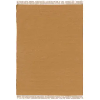 benuta Pop Wollteppich Liv Gelb 140x200 cm , Textil , Beton Optik , Rechteckig , 140x200 cm , Gots , pflegeleicht , Teppiche und Böden, Teppiche, Schafwollteppiche