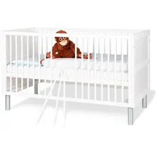 Pinolino® Babymöbel-Set »Jarle breit«, (Spar-Set, 2 St., Gitterbett, Wickelkommode), zum Juniorzimmer umbaubar, weiß