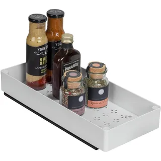 WENKO Schrankauszug Mod. Simon M, ausziehbarer Vorratsorganizer für die Küche, Schrank Organizer mit Einschubrastung, Auszugslänge bis 70 cm, Bodenmontage, inkl. Schrauben