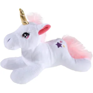 HEUNEC Einhorn liegend 30 cm Rosa/Weiß