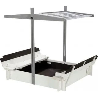 Wondermake Sandkasten soldere1 , Weiß , Holz , 120x29x120 cm , Freizeit & Co, Gartenspielzeug, Sandkästen