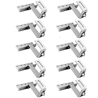 Offgridtec 10 Stk Edelstahl Dachhaken 3-fach verstellbar Dachziegel Frankfurter Pfanne