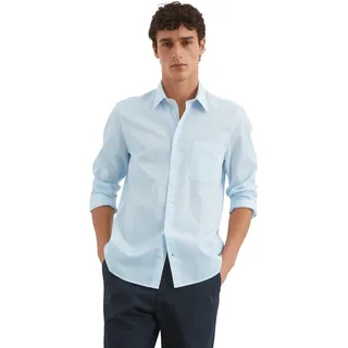 Langarmhemd MARC O'POLO, Herren, Gr. S, N-Gr, bunt (multi, starlight), Web, Obermaterial: 100% Baumwolle, regular fit, 2-Knopf-Manschette, Hemden Langarmhemd, Feiner Allover-Print trifft auf hochwertigen Komfort