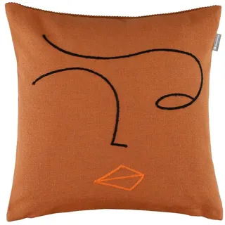 Musterring Kissenbezug Visage 38 x 38 cm Orange