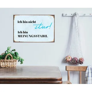 queence Metallbild »Meinungsstabil« Schriftzug   Schriftzüge 1 Stk. tlg. Stahlschilder, schwarz