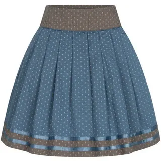 Dirndl NÜBLER "Trachtenrock Gerlinde", Damen, Gr. 40, EURO, blau, Obermaterial: 100% Baumwolle CO., Kleider Dirndl