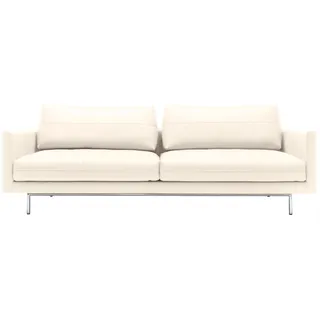 Creation BY ROLF BENZ 3,5-Sitzer »CR.414, Designsofa, edles Sofa, Loungesofa, Ledersofa, klares Design« aus Leder oder Chenille, erstklassiger Sitzkomfort, legere Polsterung, weiß