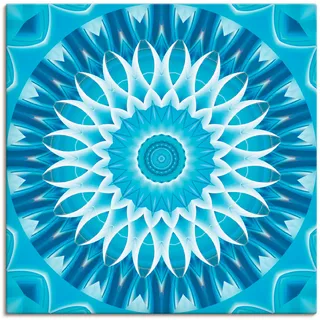Artland Wandbild »Mandala blau Blüte« Muster 1 Stk. tlg. als Leinwandbild in verschied. Größen, blau
