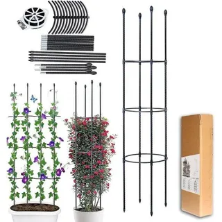 Gartenkletterpflanzensupport - Metallischer Obelisk für Rosenbäume (143cm)
