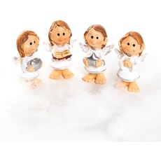 Logbuch-Verlag 4 kleine Mini-Schutzengel Engel Weihnachten Engelfiguren 4,5 cm zur Kommunion Geschenk give-Away