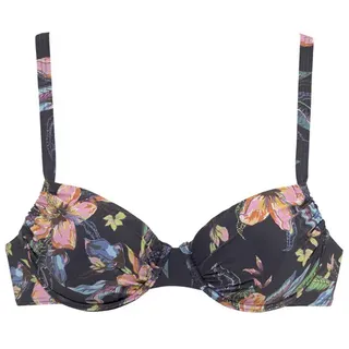 LASCANA Bügel-Bikini-Top »Malia«, mit tropischem Print LASCANA anthrazit-bedruckt Gr.36 Cup B