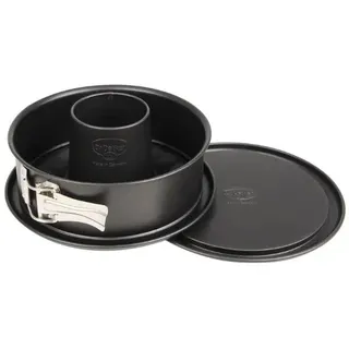 Dr. Oetker Springform mit Flach- und Rohrboden Ø 18 cm, Kuchenform aus Stahl mit Antihaftbeschichtung, Backform aus veredeltem Schwarzblech, Menge: 1 Stück, Gold