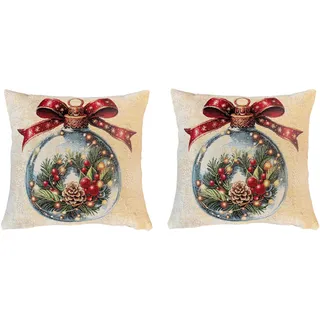 HOME WOHNIDEEN Dekokissen CHRISTMAS BALL 45 x 45 cm Bunt