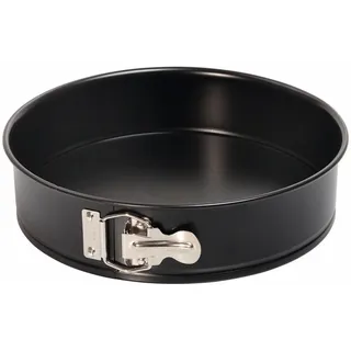 Original Kaiser Classic Springform 24 cm rund, Flachboden, runde Backform antihaftbeschichtet, Kuchenform auslaufsicher, einfaches Verschließen, schwarz