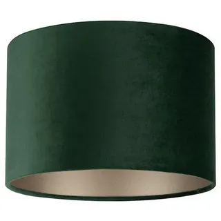 Leuchtenschirm , Grün , Textil, Metall , zylindrisch , E27 , 24 cm , Lampen & Leuchten, Leuchtenserien