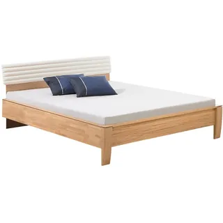 Valdera Bett , Weiß, Eichefarben , Holz , Eiche , massiv , 180x200 cm , Goldenes M , Über- und Sondergrößen erhältlich, in verschiedenen Holzarten erhältlich , Schlafzimmer, Betten, Holzbetten