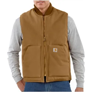 Carhartt, Herren, Lockere, isolierte Weste aus festem Segelleinen mit geripptem Kragen, Carhartt® Braun, 3XL