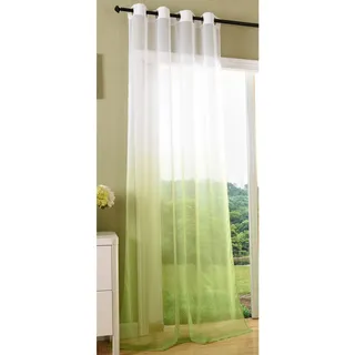 Gardinenbox Schal transparent Farbverlauf Ösen 245 x 140 cm Apfelgrün 1 Stück