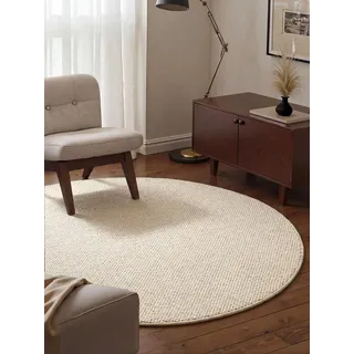 Bt Carpet Wolly 2 Webteppich Ø 200 cm Creme