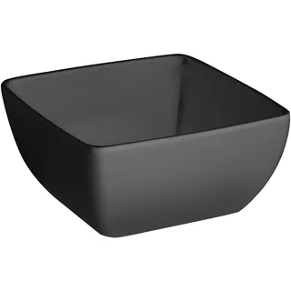 Lacor 63581 – Klassische Melamin-Salatschüssel 19x19x9 – Schwarz