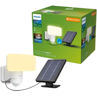 Philips Außenstrahler Kunststoff 16,4 cm Solar mit Bewegungsmelder weiß