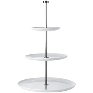 ASA Etagere, Keramik, Weiß,H 47 x Ø 15+22+30 cm