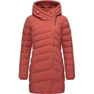 Ragwear Wintermantel Teela Wasserdichter Steppmantel mit hohem Kragen rosa