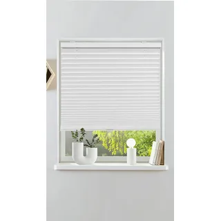 Plissee OTTO HOME "LORRI", weiß, B:110cm H:130cm, Obermaterial: 100% Polyester, Plissees, Plissee, Freihängendes Design ohne störende Schnüre oder Ketten - NEUHEIT