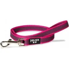 Julius-K9 Gummierte Leine mit Schlaufe Pink - Grau (Hund), Halsband + Leine