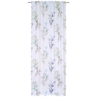 Esposa Fertigvorhang , Blau , Textil , Blume , 140x245 cm , Oeko-Tex® Standard 100 , mit Kombiband , Heimtextilien, Vorhänge, Fertigvorhänge, Sonstige Fertigvorhänge