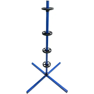 Relaxdays Reifenständer für 4 Reifen mit Felgen, Blau, HBT: 131,5x66x66 cm
