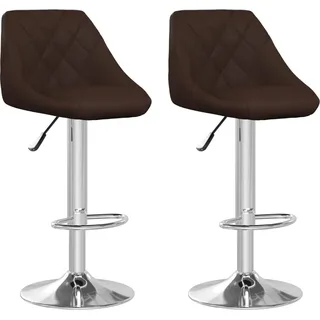 vidaXL Barhocker 2 Stk. Braun Kunstleder - Braun