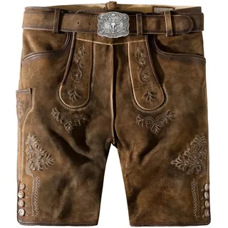 Stockerpoint Trachtenlederhose Bertl | Trachtenhose in edler Hirschoptik mit Gürtel I Aus 100% hochwertigem Wildbockleder I Perfekt für Festlichkeiten