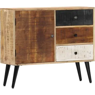 vidaXL Sideboard 118 x 62 x 30 cm braun/gelb