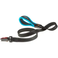 Ferplast Hundeleine ERGOFLUO Matic, Hundeleine Grosse Hunde, Innovativer Karabiner mit Magnetmechanism, Ergonomisch Gepolsterter Griff, aus Nylon, 120 cm, Blau