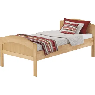 Holzbett mit hoher Sitzkante Seniorenbett Buche natur 90x200 Zubehör wählbar V-60.75-09ohne Zubehör - Naturbelassen