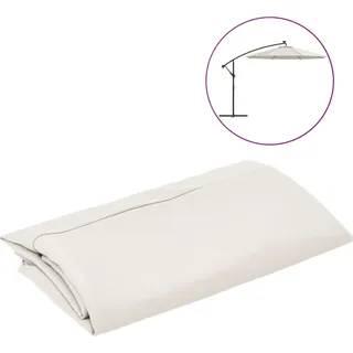 vidaXL Ersatzbezug für Ampelschirm Sandweiß 300 cm - Weiß