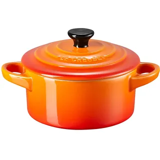 Le Creuset Mini-Cocotte aus Steinzeug, 200 ml, 10 x 5 cm, Ofenrot, 71901100900100