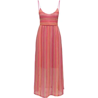Only Spaghettikleid Gemustert Orange/Pink S