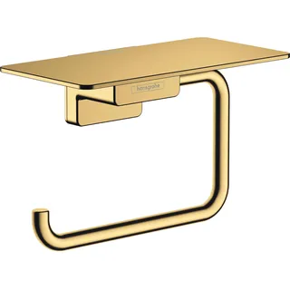 Hansgrohe AddStoris Toilettenpapierhalter, mit Ablage, Polished Gold