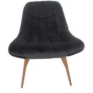 SalesFever Sessel XXL Samt/Holzoptik